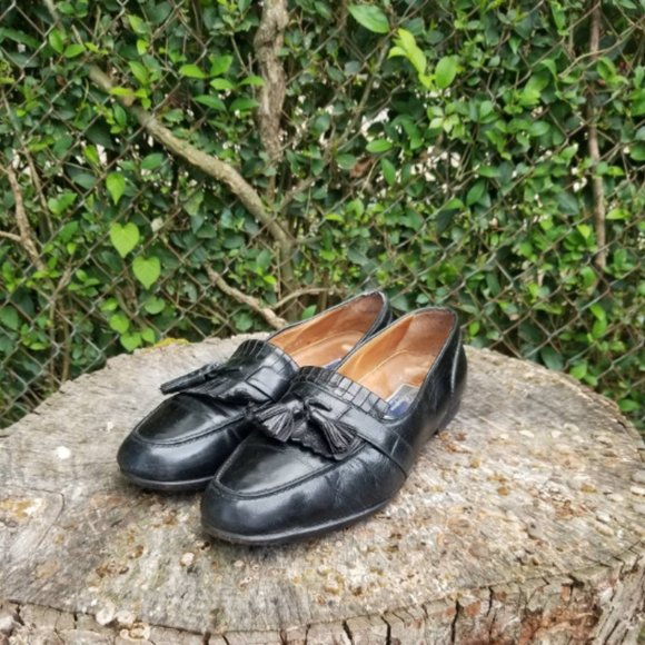 Bragano Cole Haan Shoes Black Tassel Loafers 12M main image 6